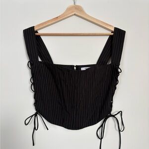 Black and White Pinstripe Corset